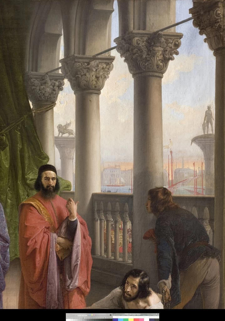 L'ultimo abboccamento di Jacopo Foscari - 1835, Gallerie di Piazza Scala (Milan), dettaglio